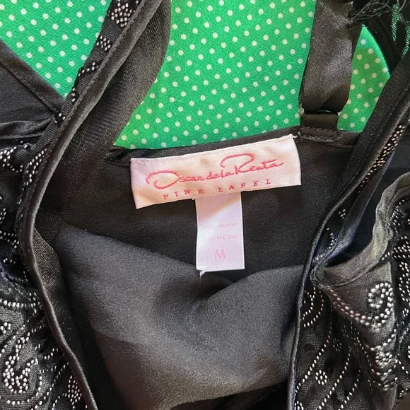 Vintage Oscar De La Renta Black Slip Dress - Picture 5 of 7